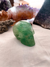Load image into Gallery viewer, Green Fluorite Skull (small)