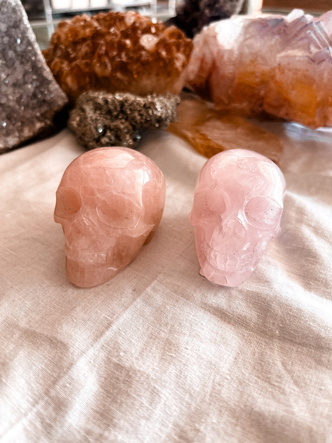 Rose Quartz Skull (small)