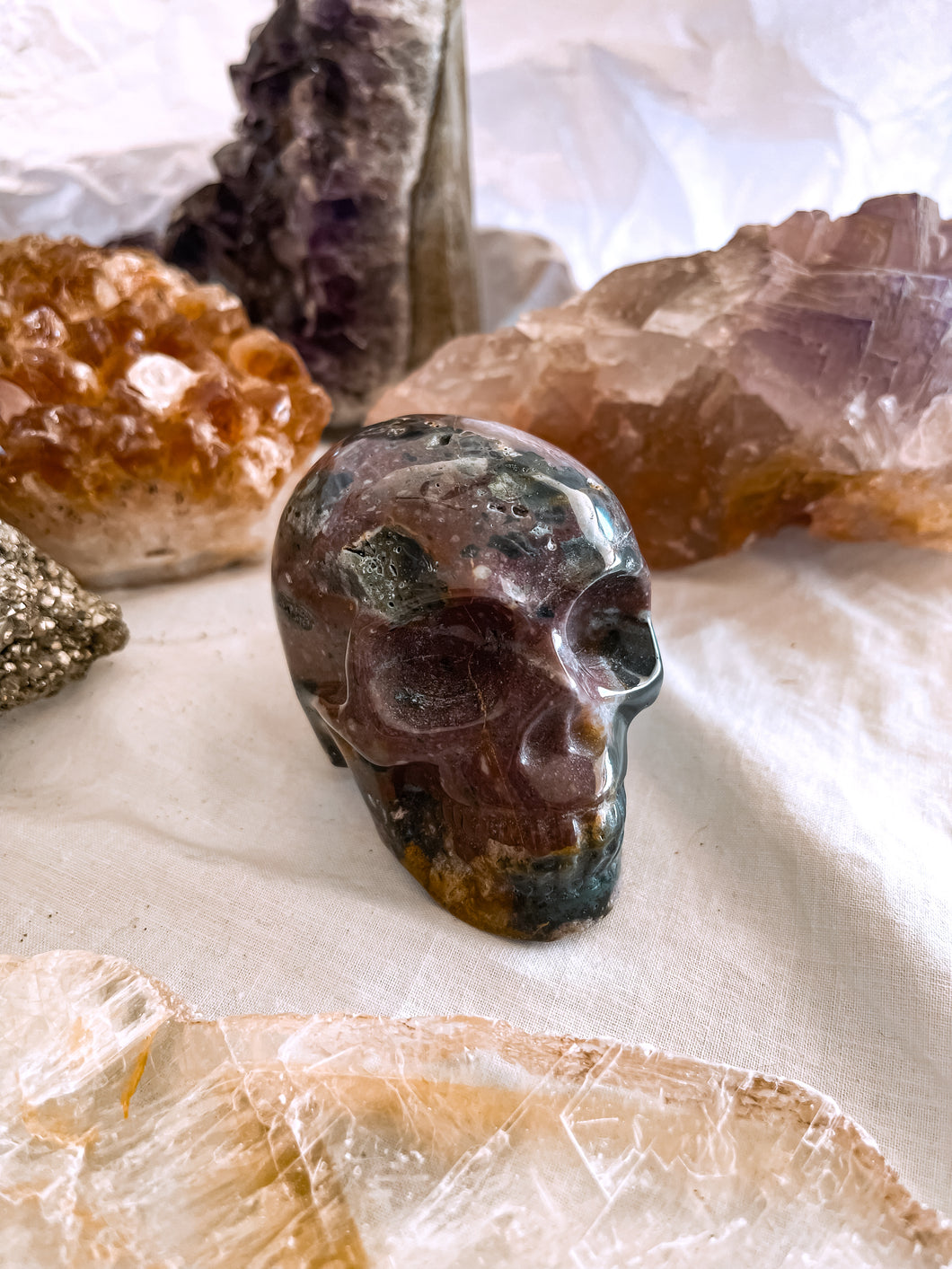 Ocean Jasper Skull