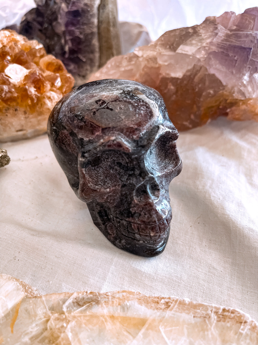 Garnet Skull