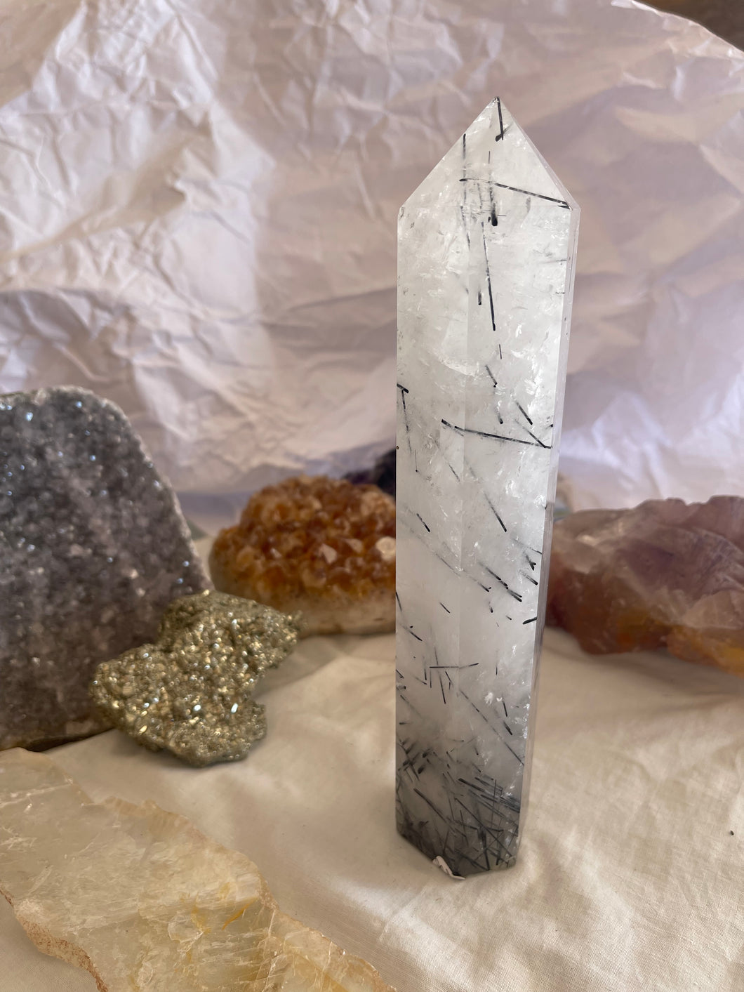 Black Rutile Quartz Tower (large)