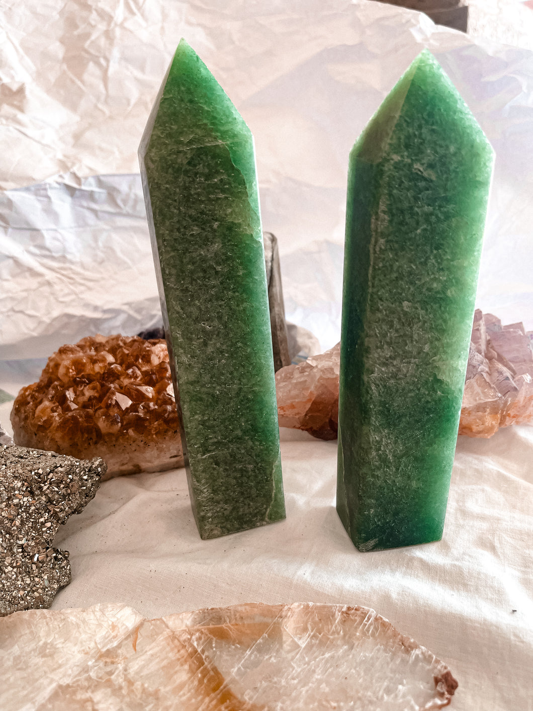 Green Strawberry Quartz Tower (large)