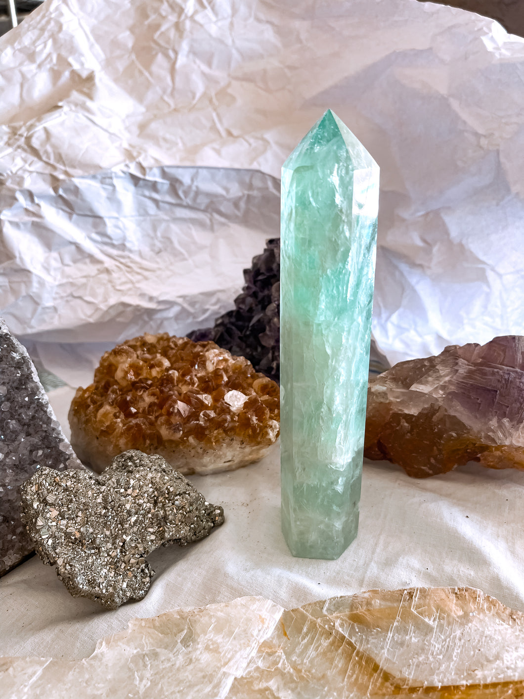 Green Fluorite Tower