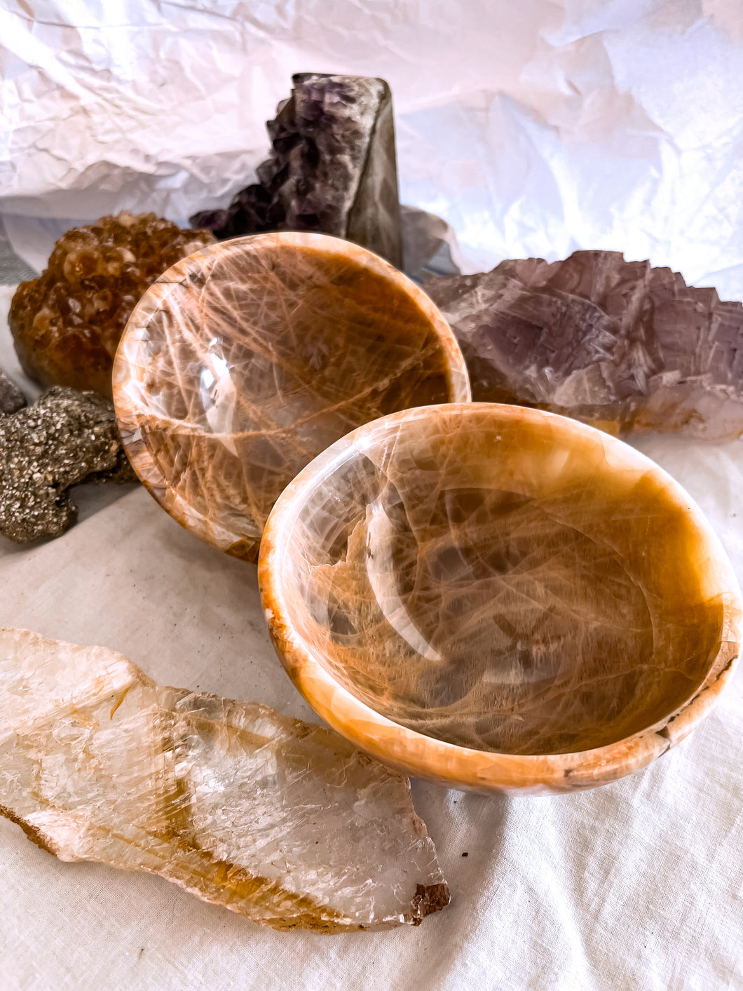 Flashy Moonstone Bowl