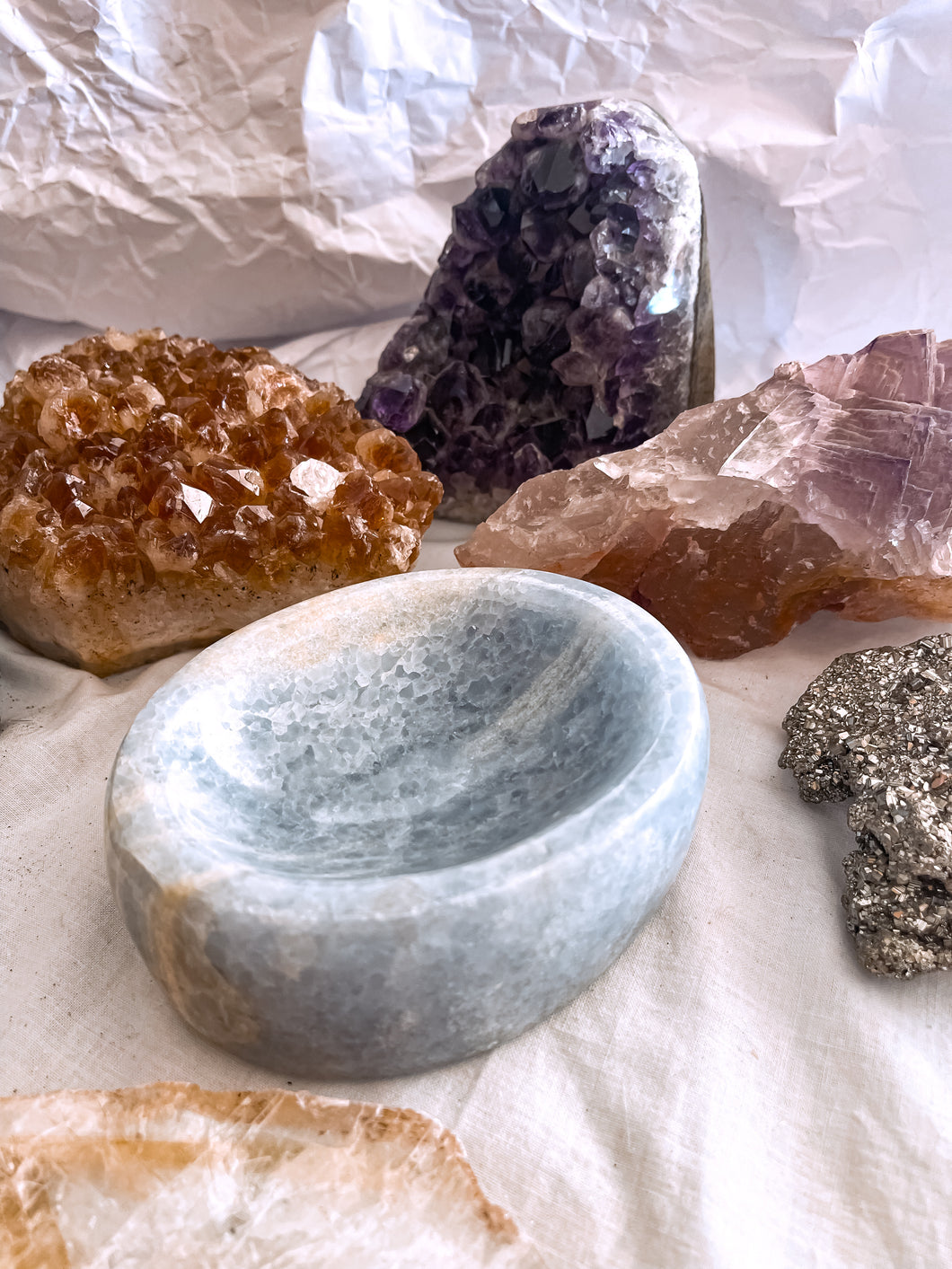 Blue Calcite Bowl