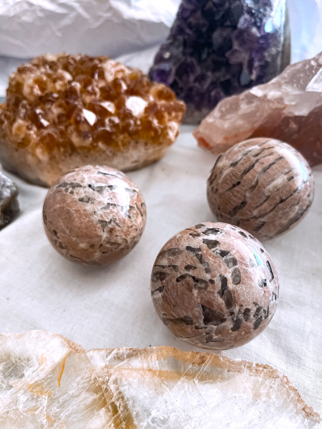 Moonstone Smokey Sphere