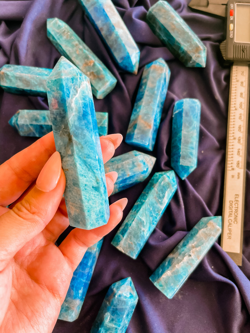 Blue Apatite Point