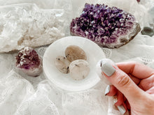 Load image into Gallery viewer, Tourmalated Quartz Worry Stone
