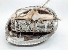 Load image into Gallery viewer, Smudge Bundle White Sage, Palo Santo, &amp; Abalone Shell with Crystal Set
