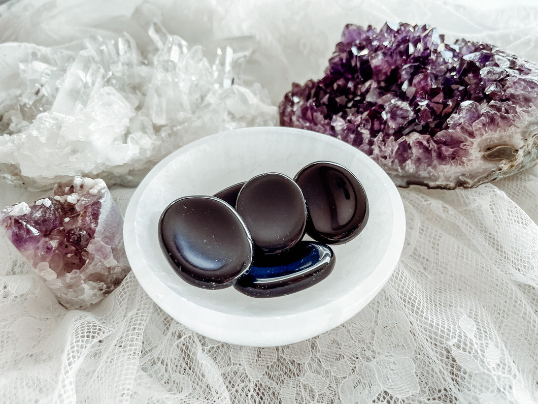 Black Obsidian Worry Stone