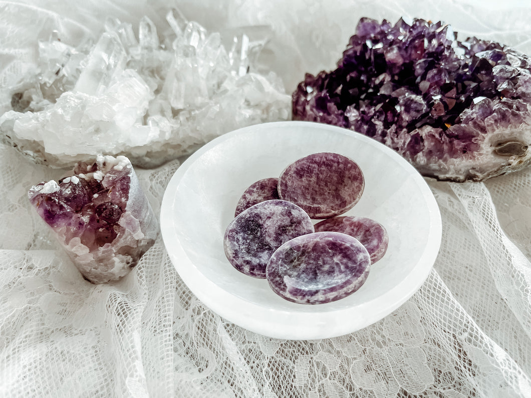 Lepidolite Worry Stone