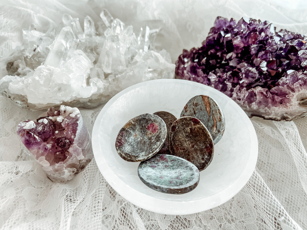Ruby Fuchsite Worry Stone